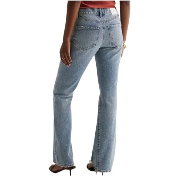 Express Mid Rise Bootcut Pieced Hem Light Wash Jeans Women's Size 12R - Picture 1 of 10